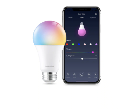 Flash Sale: SwitchBot Smart RGB Color Bulb $9.43 + Free Shipping w/ Prime or on $25+