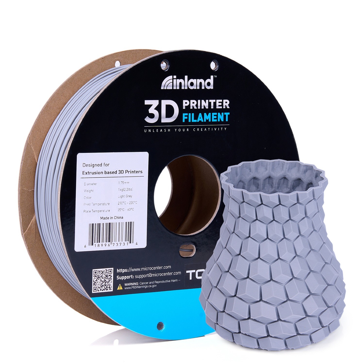 Micro Center: Inland Tough PLA 3D Printer Filament $18 (Various Colors) w/ Free Store Pickup