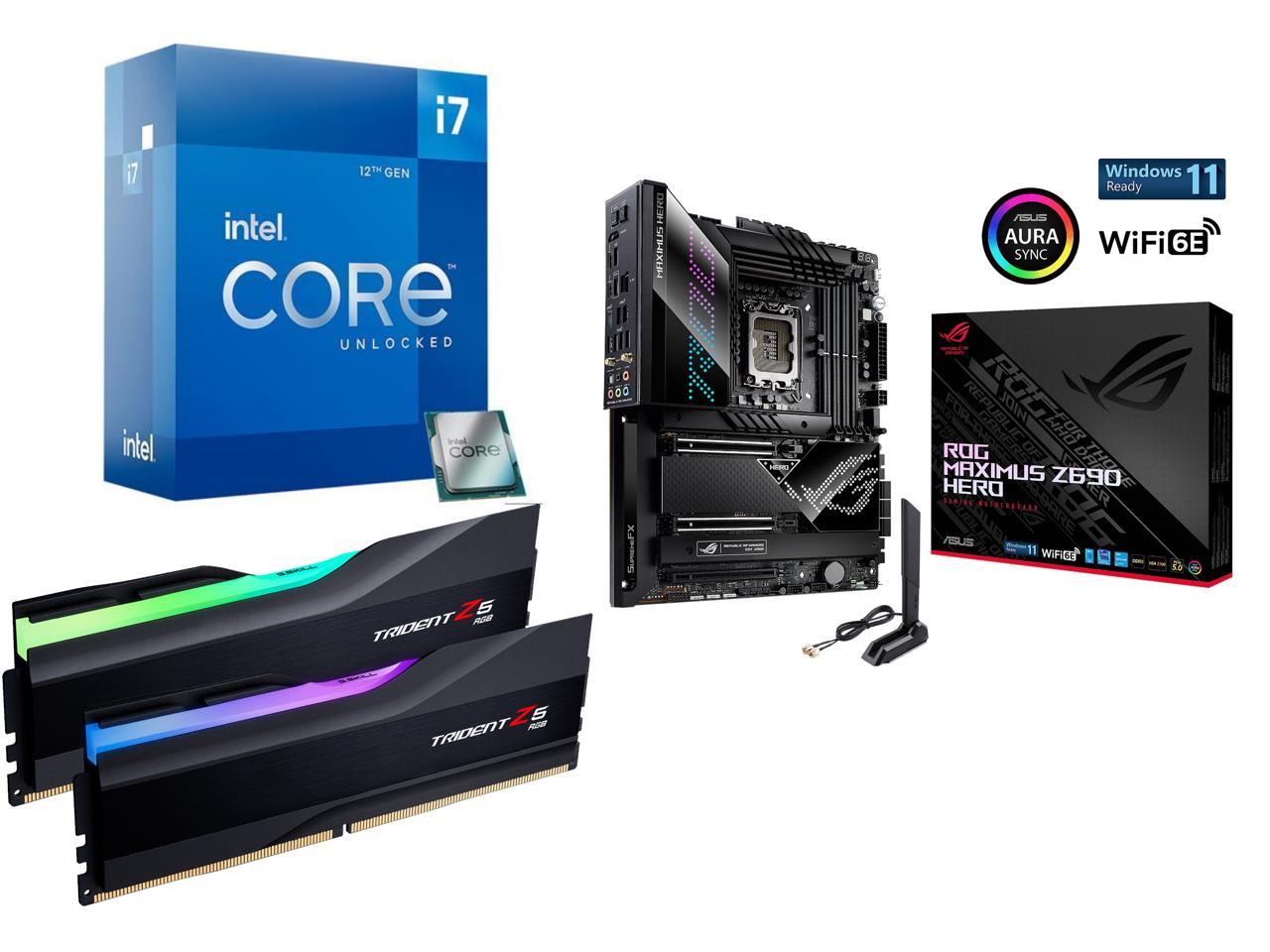 Intel Core i512600K CPU + ASUS ROG Maximus Z690 Hero ATX Motherboard