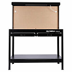 Olympia Tools 47&quot; Steel Workbench w/ Light, Outlets, Pegboard and Storage, Black For $149.99 + FS