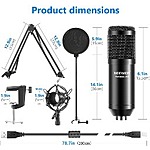 Neewer NW-8000 USB Condenser Microphone Kit (Black) - $18.72 FS w/ Prime or orders over $25+