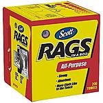 Scott Towels Rags In A Box, White, 200 Shop Towels per Box $14.99 + Free Store Pickup at Advanced Auto Parts