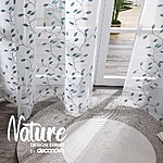 2-Pk Deconovo Leaf Embroidered Sheer Curtains $7.20~$12.40 + Free Shipping w/ Prime or Orders $25+