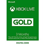 3-Month Xbox Live Gold Subscription (Digital Delivery) $8.15