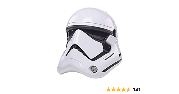 Star Wars The Black Series First Order Stormtrooper Premium Electronic Helmet, The Last Jedi Roleplay Collectible - $75