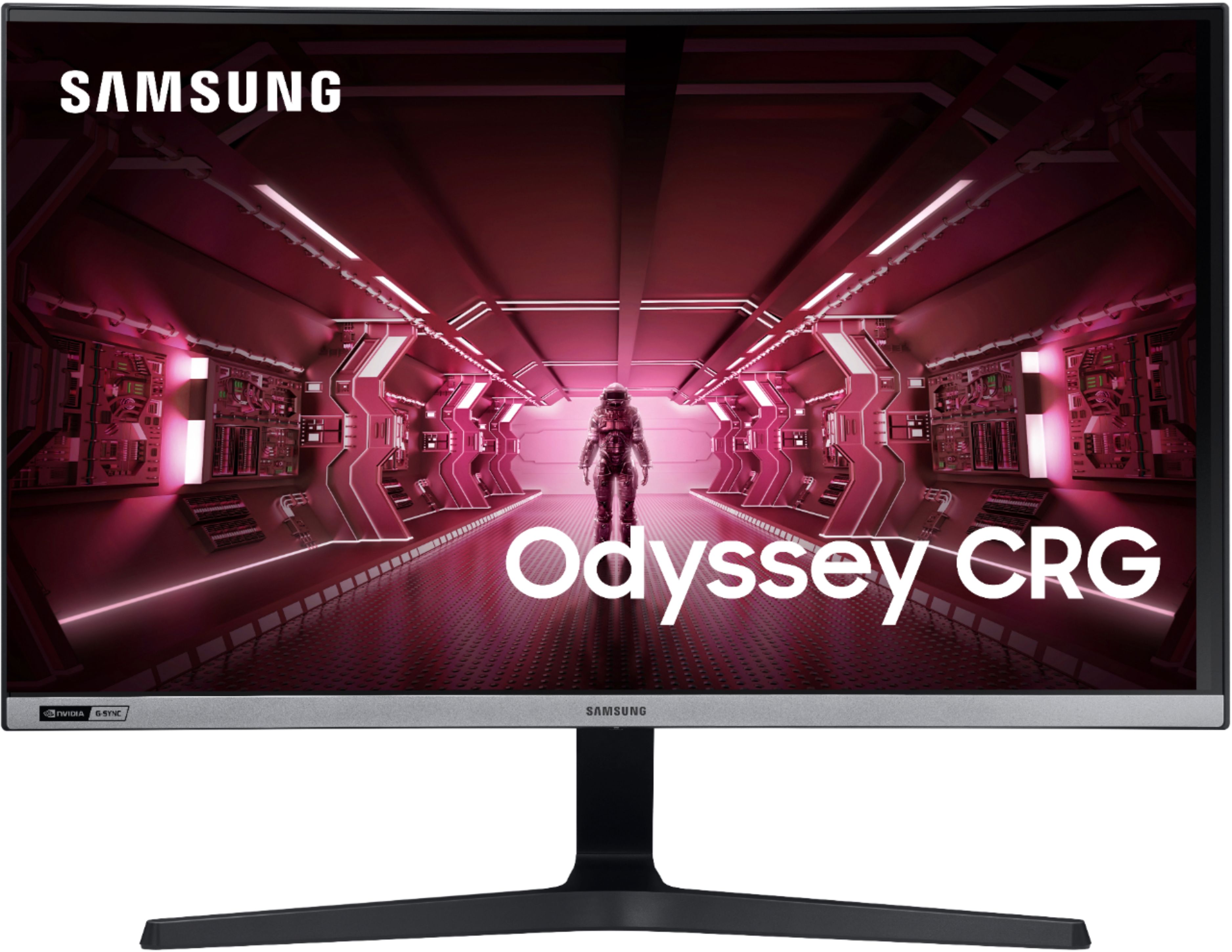 Samsung - Odyssey Gaming CRG5 Series 27" 240Hz LED Curved FHD G-Sync Monitor - Dark Blue/Gray - $250 with free shipping @ Best Buy