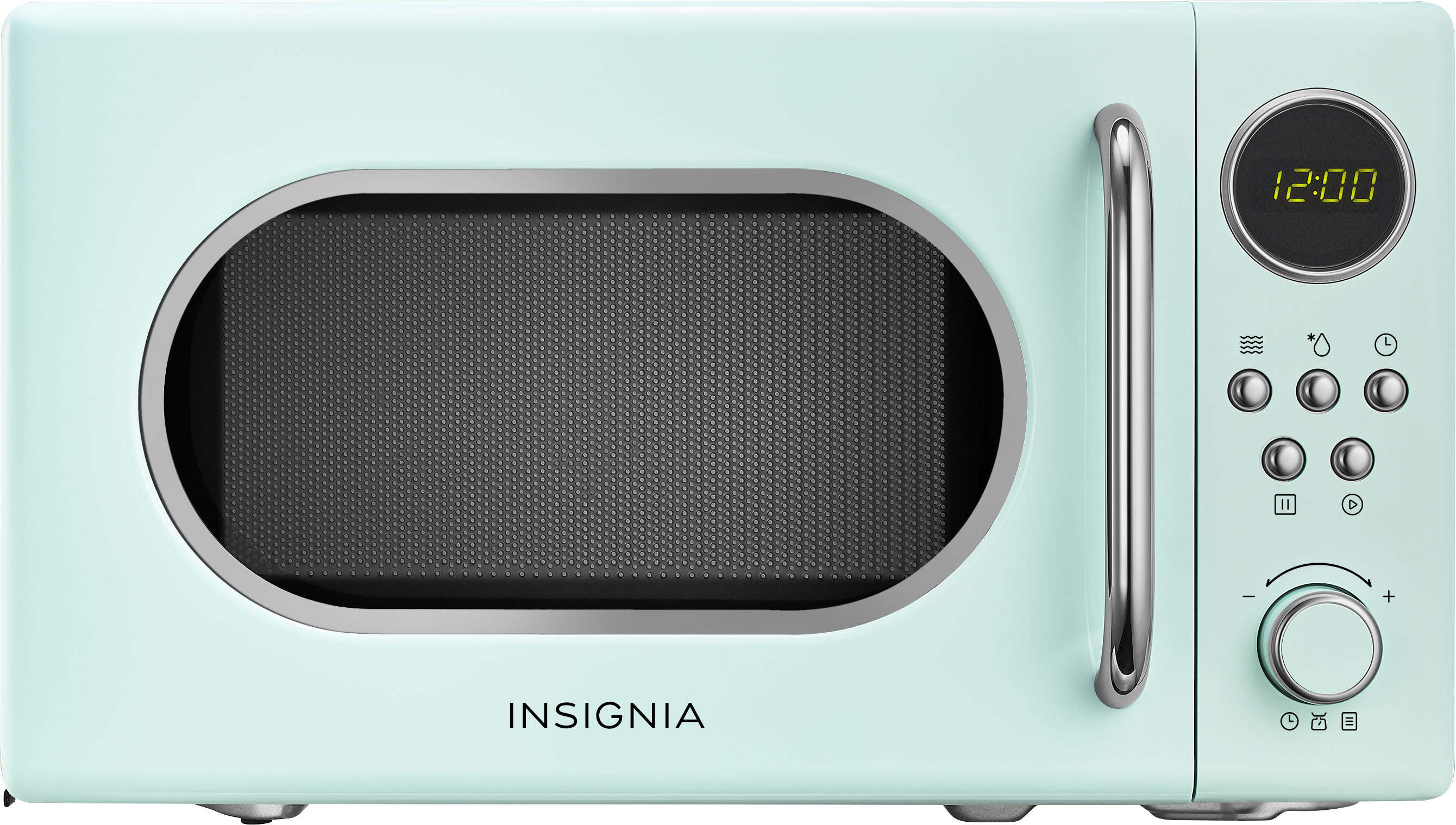 Insignia™ - 0.7 Cu. Ft. Retro Compact Microwave - Mint - $59.99 w/ FS