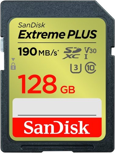 128GB SanDisk Extreme Plus SDXC V30 Class 10 UHS 1 Memory Card