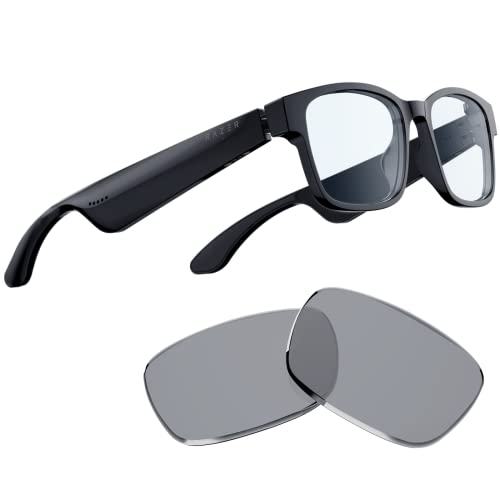 Razer Anzu Smart Glasses: Blue Light Filtering & Polarized Sunglass Lenses - Low Latency Audio - Built-in Mic & Speakers - Rectangle/Large $49.99