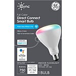 GE - Cync Smart Direct Connect Light Bulb (1 BR30 LED Color Changing Light Bulb), 65W  Replacement - Full Color $9.49 + Free Curbside Pickup at Best Buy