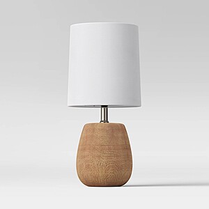 Threshold Polyresin Wood Accent Lamp w LED Bulb various colors