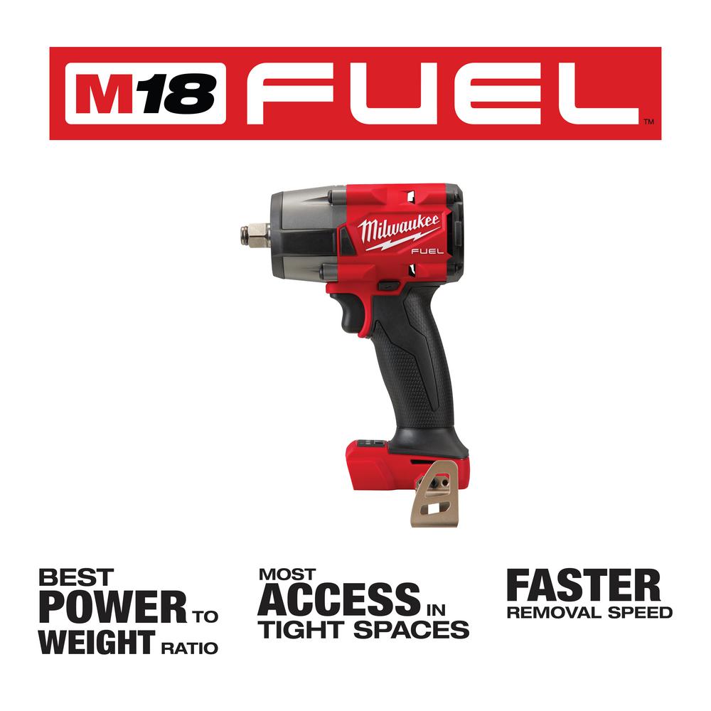HACK. Milwaukee M18 FUEL Gen-2 18-Volt Lithium-Ion Brushless Cordless Mid Torque 1/2 in. Impact Wrench w/Friction Ring $155.75