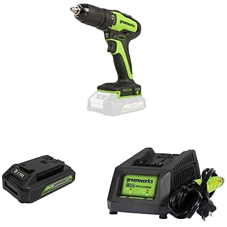 Greenworks 24V Brushless Drill / Driver, 2Ah USB Battery and Charger Included $69.95