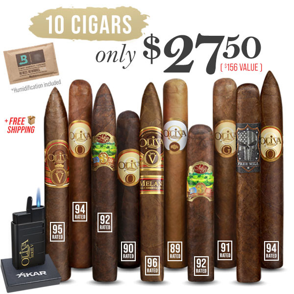 Oliva Prime #2 10-Cigar Sampler + Xikar Torch | Cigar Page $27.50