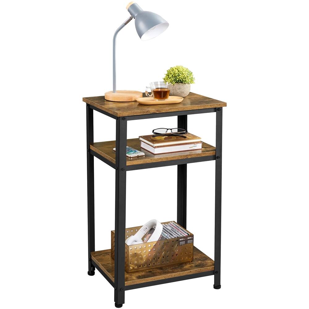 Costoffs Industrial Tall End Table with Storage Shelves 18 x 14 x 29.5inches $53.71+Free Shipping