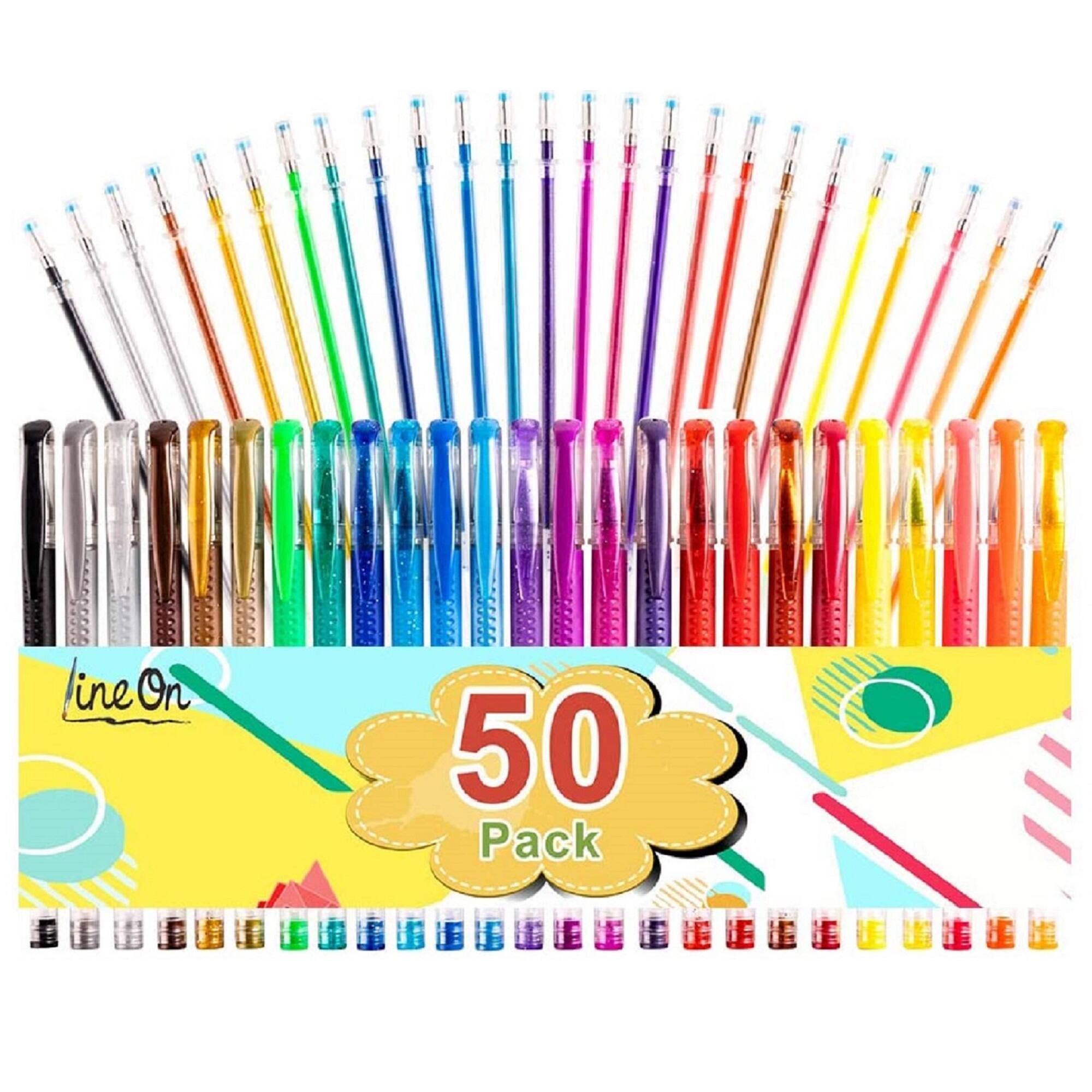 Lineon 25 Colors Gel Pens with 25 Refills $5.09 + Free shipping w/ Prime or $25+