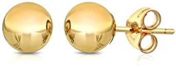 Alphabetdeal has Solid 14K Gold Ball Studs For $12.99 + Free Shipping