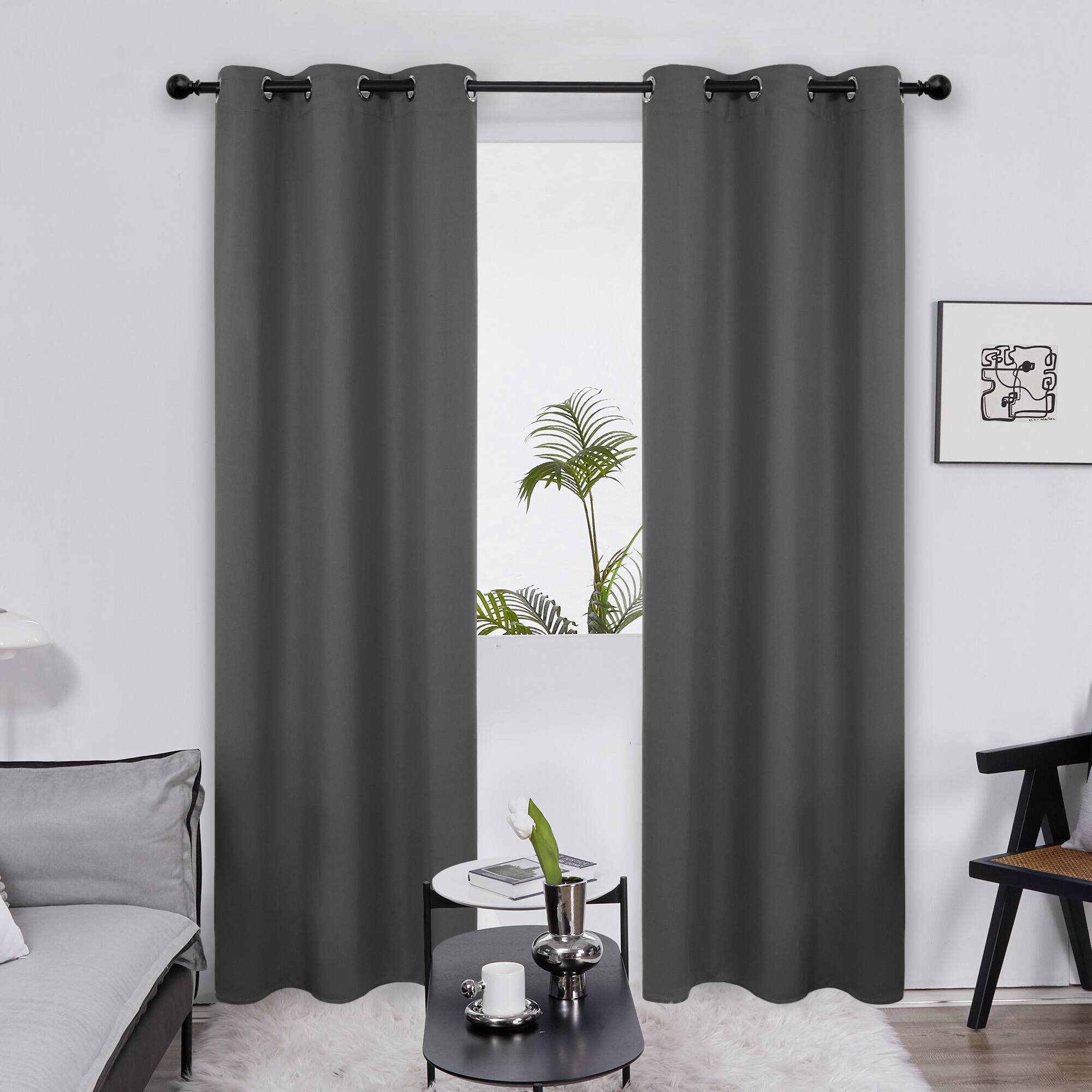 Deconovo 42 Inches Wide Solid Blackout Curtains 2 Panels -$7.97 + Free Shipping w/ Prime