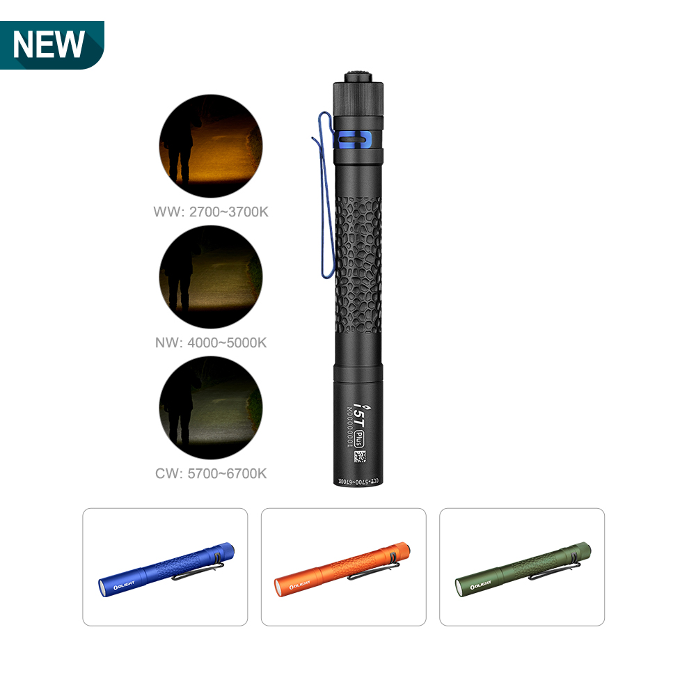 Olight New i5T Plus EDC Flashlight with Optional Color Temperatures(WW/ NW/ CW), Up to 30% $31.96