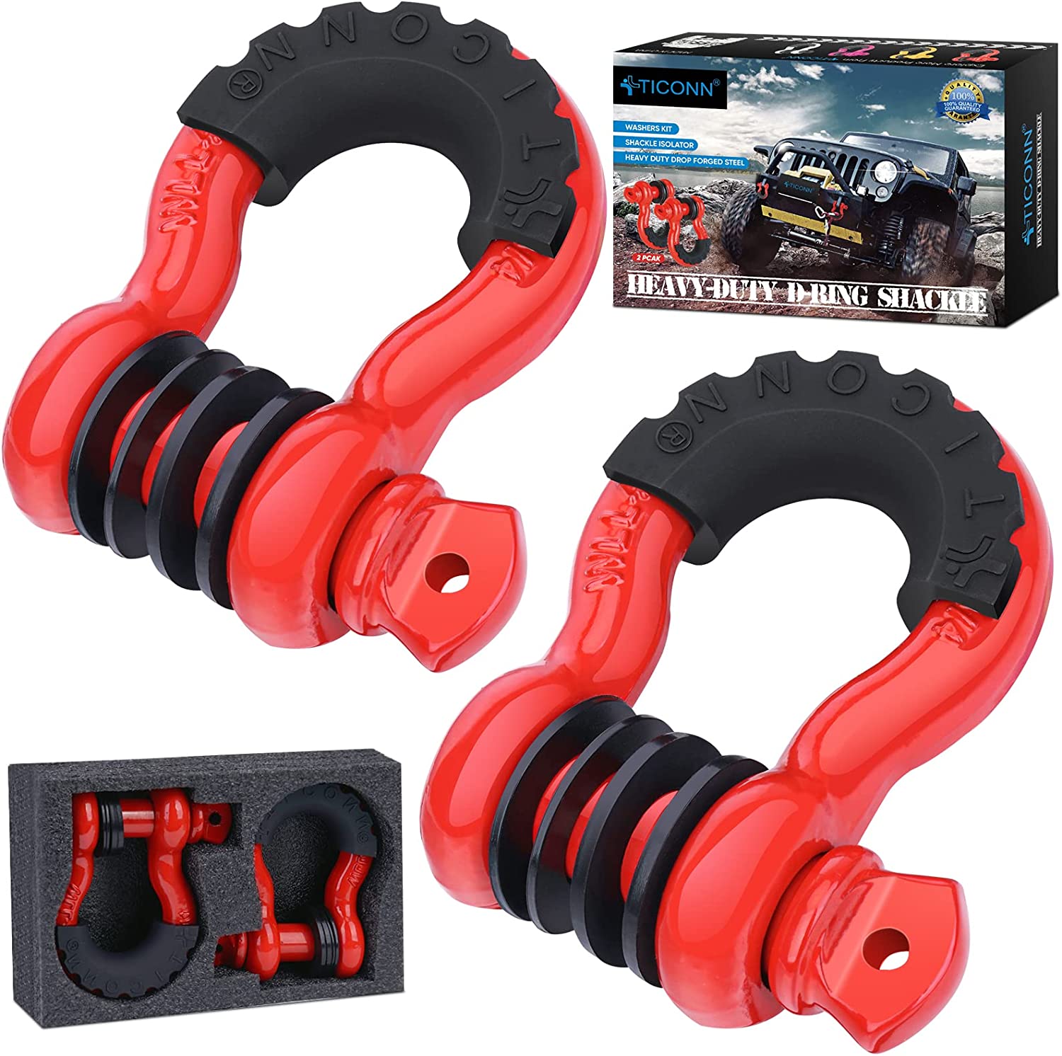 TICONN US has 2 Pack D Ring Shackle via Amazon for $11.97 + Free Shipping w/ Amazon Prime or Orders $25+ LIVE