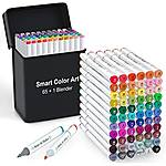 Smart Color Art 66 Colors Dual Tip Art Markers $14.99 + Free shipping w/ Prime or $25+