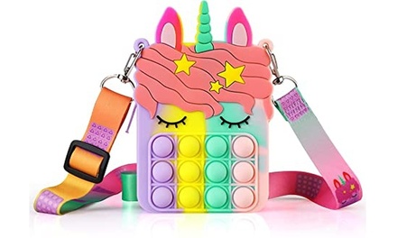 77% off on Unicorn Pop It Purse Mini for Children for $8.99 + $4.99 Shipping