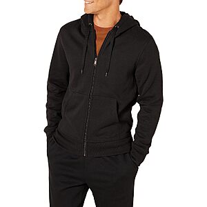 Amazon Essentials Men's Full-Zip Fleece Hoodie (Black) $13 