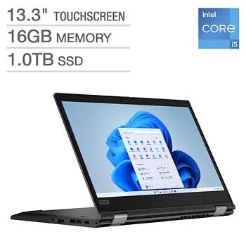 Lenovo ThinkPad L13 Yoga 13.3" Touchscreen 2-in-1 Laptop - 11th Gen Intel Core i5-1145G7 - 1080p - Windows 11 - $449.99