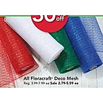 Floracraft Deco Mesh - 30% Off