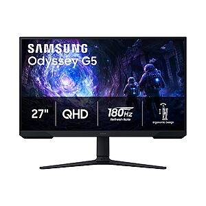 Prime: 27" Samsung Odyssey G5 1440p 180Hz 1ms FreeSync VA Monitor $150 + Free S&H