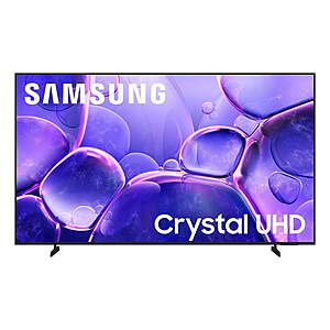 Samsung 65” Class U8000F Series Crystal UHD 4K Smart TV (2025) $299