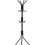 Free-Standing Coat Rack Metal Stand - Hall Tree Best for Hanging Up Jacket, Purse, Hand-Bag, Cloth, Hat, Winter Scarf Holder - Home or Office Floor Hanger 12-Ho $22