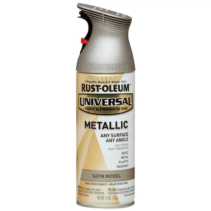 Lowes Rust-Oleum Universal Satin Nickel Metallic Spray Paint and Primer In One $2.37 YMMV In-Store