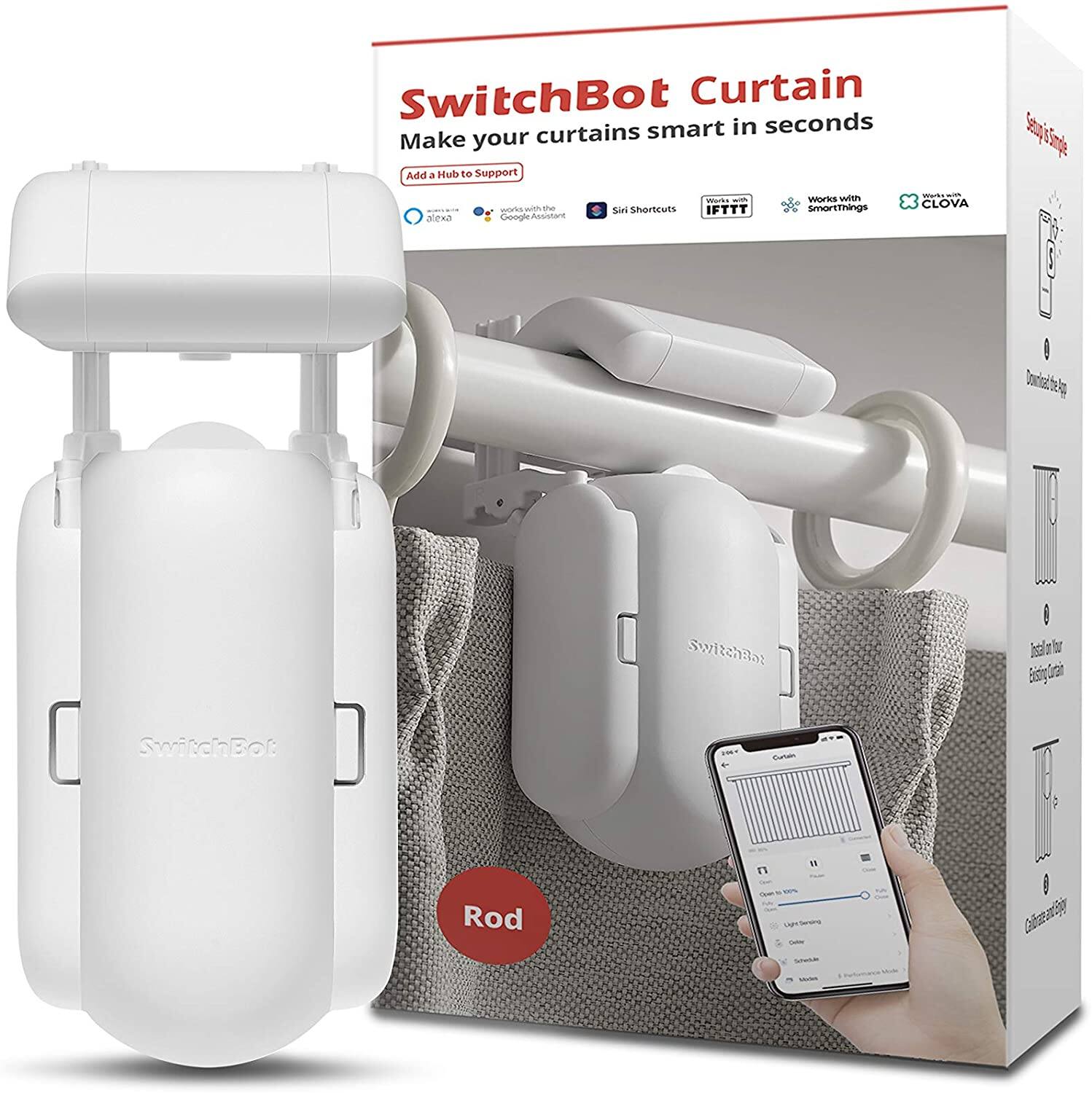 BUY ONE GET ONE! Buy SwitchBot Smart Curtain get SwitchBot Bot for free! $99