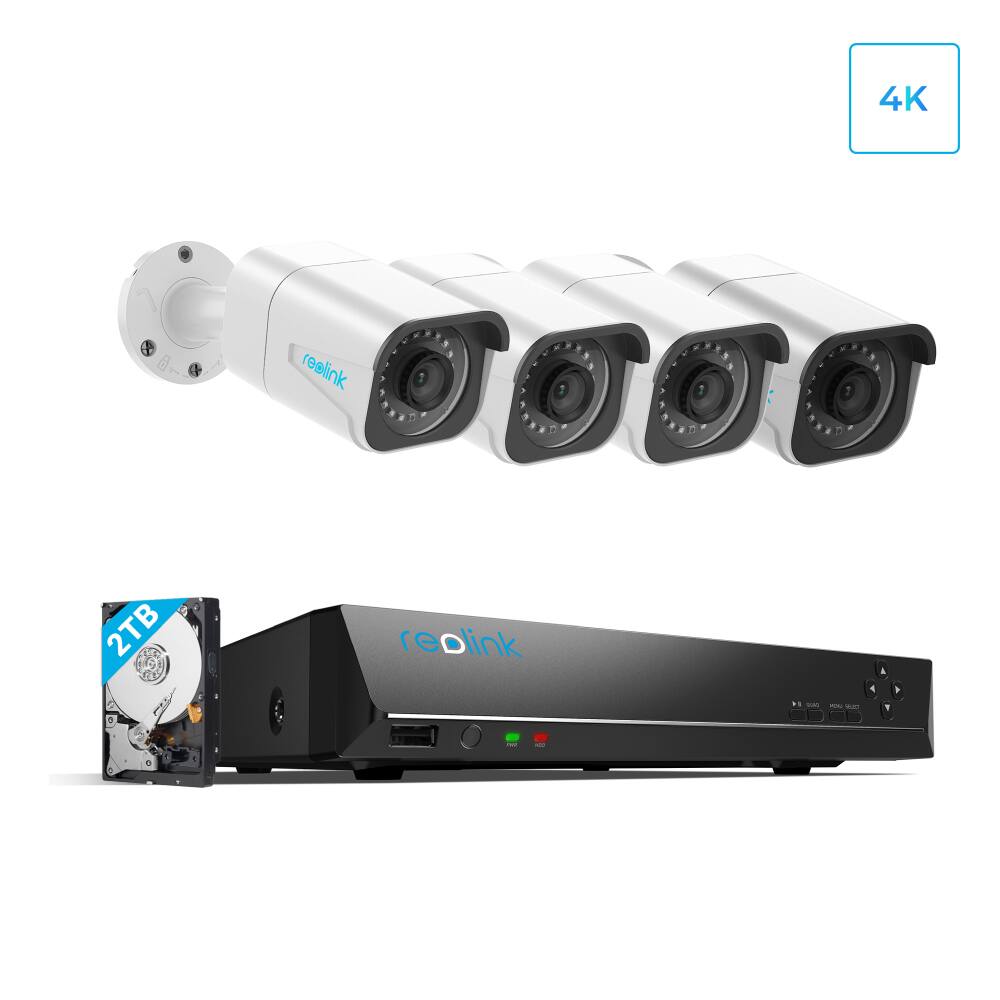 Reolink RLK8-800B4 4K 8CH PoE Security Camera System (4x H.265 PoE Cameras + NVR w/ 2TB HDD) $349.99 + Free Shipping