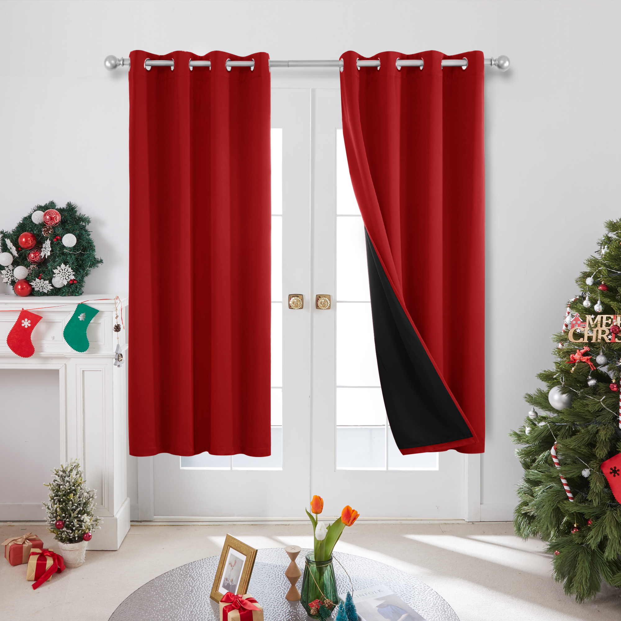 Deconovo Double Layer 100% Blackout Curtains 2 Panels (6 colors) -$11.40 + Free Shipping w/ Prime