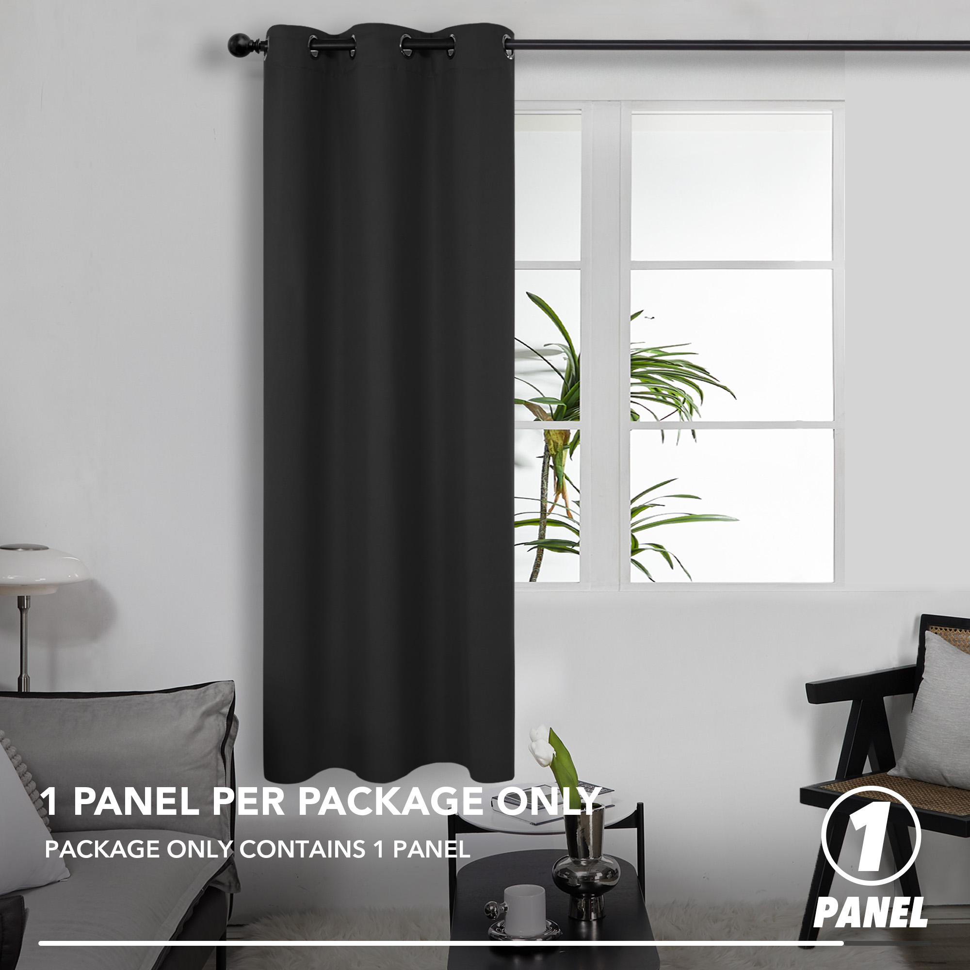 Deconovo Grommet Solid Blackout Curtains 1 Panels (various colors) -$6.50~$9.60 + Free Shipping w/ Prime
