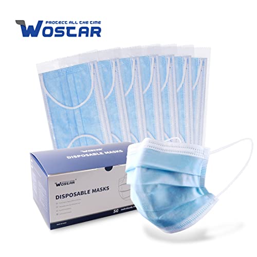 Wostar Disposable Face Masks Adult – 3 Layer With Ear Loop $3.99-$4.5 +Free shipping w/ Prime or orders $25+