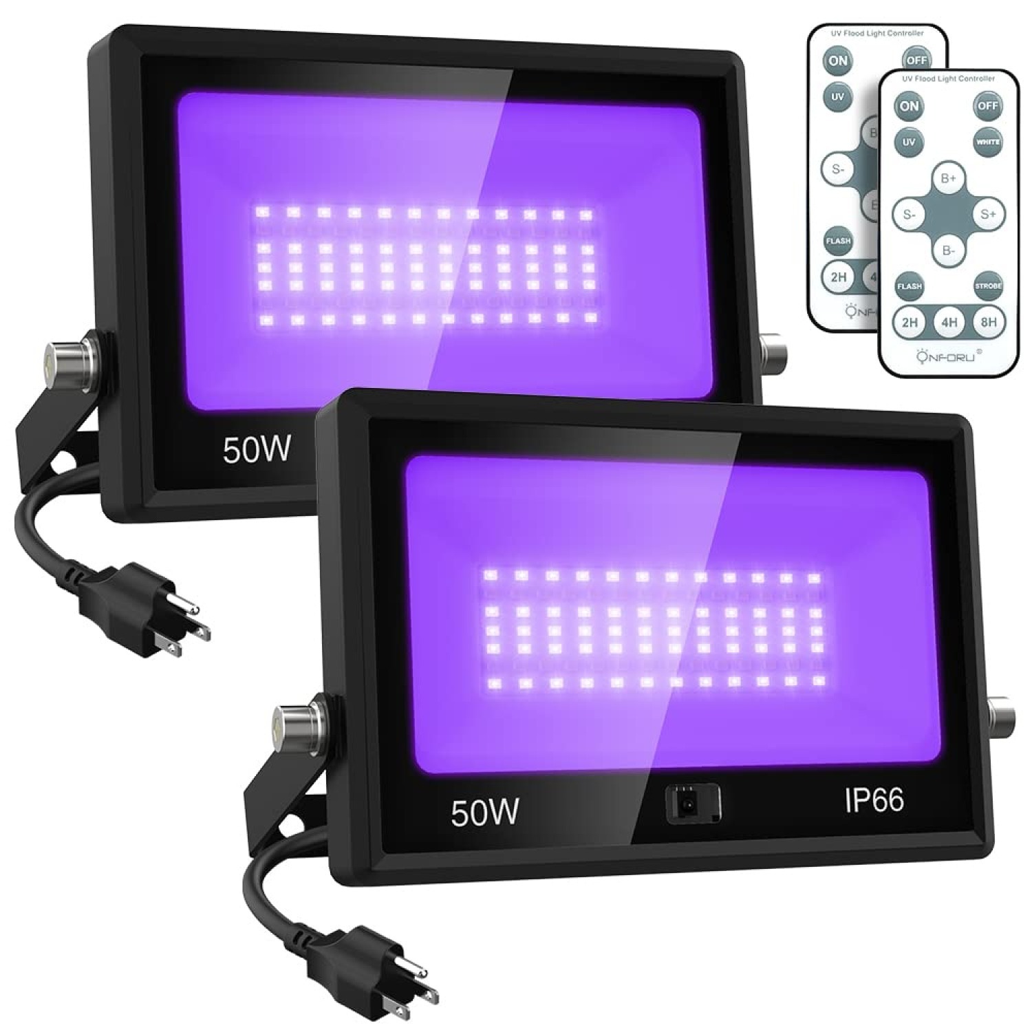 Onforu Halloween 2 Pack 20W or 50W or 100W Black Flood Light with Daylight $35.69 - $55.99 + Free Shipping