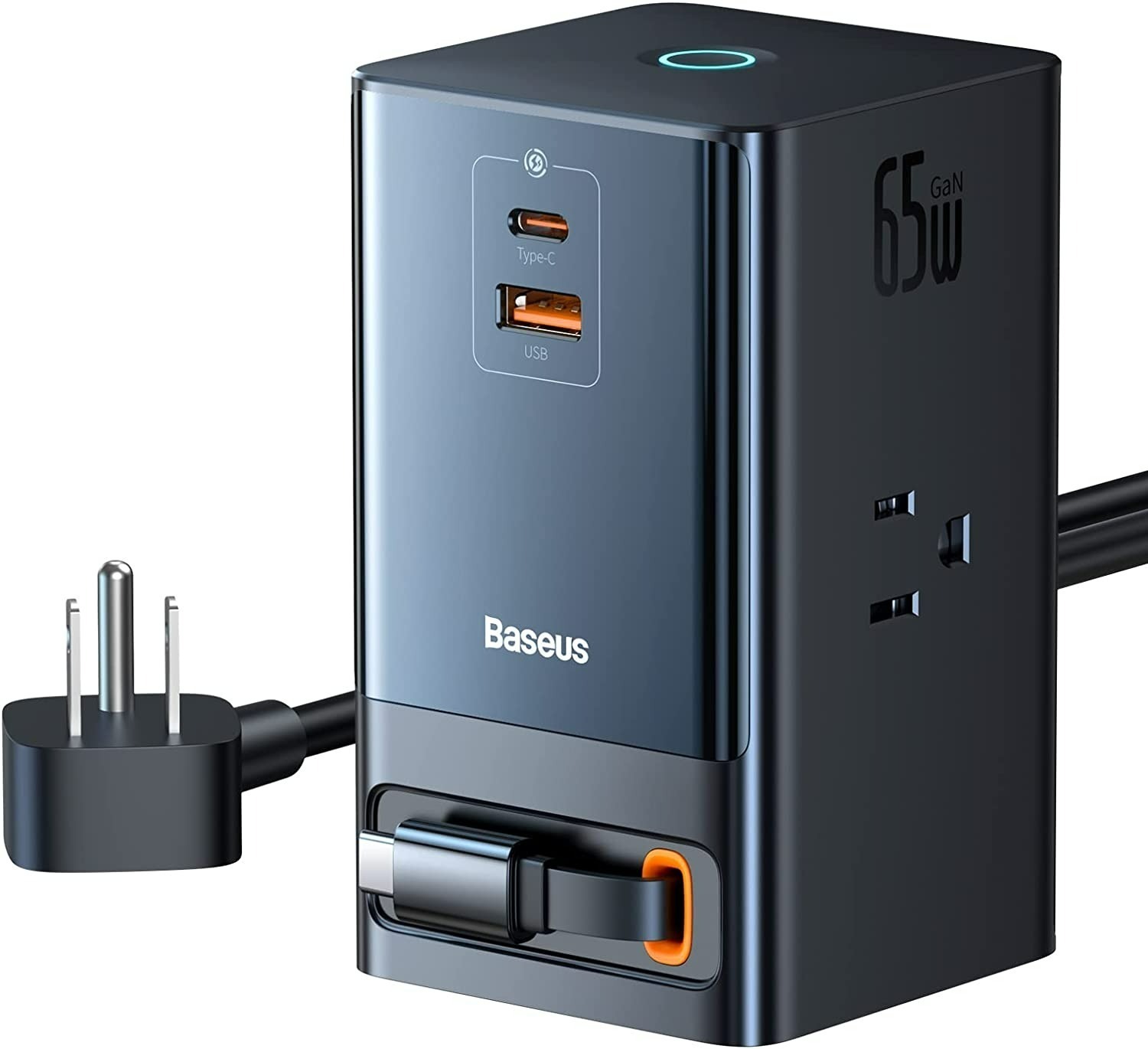 Baseus PowerCombo Tower 65W with Retractable USB-C Cable $48 + Free Shipping
