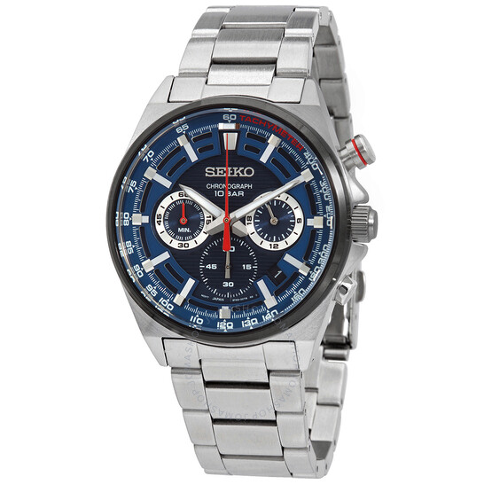 Seiko Chronograph Quartz Blue Dial Men's Watch $140 + Free Shipping