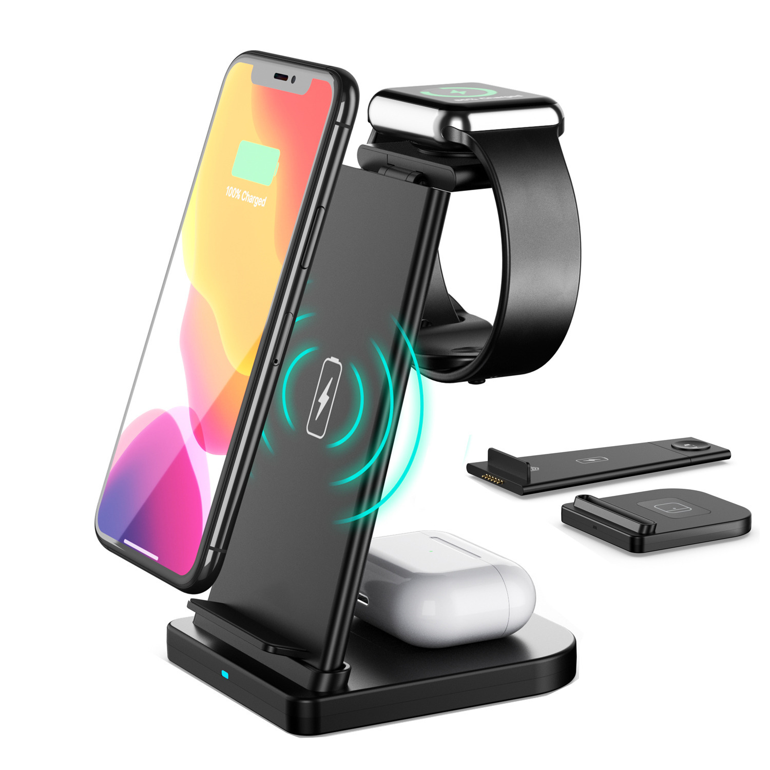 Smart Phone/Watch 3 in 1 Fast Wireless Charging Stand $18 + Free Shipping