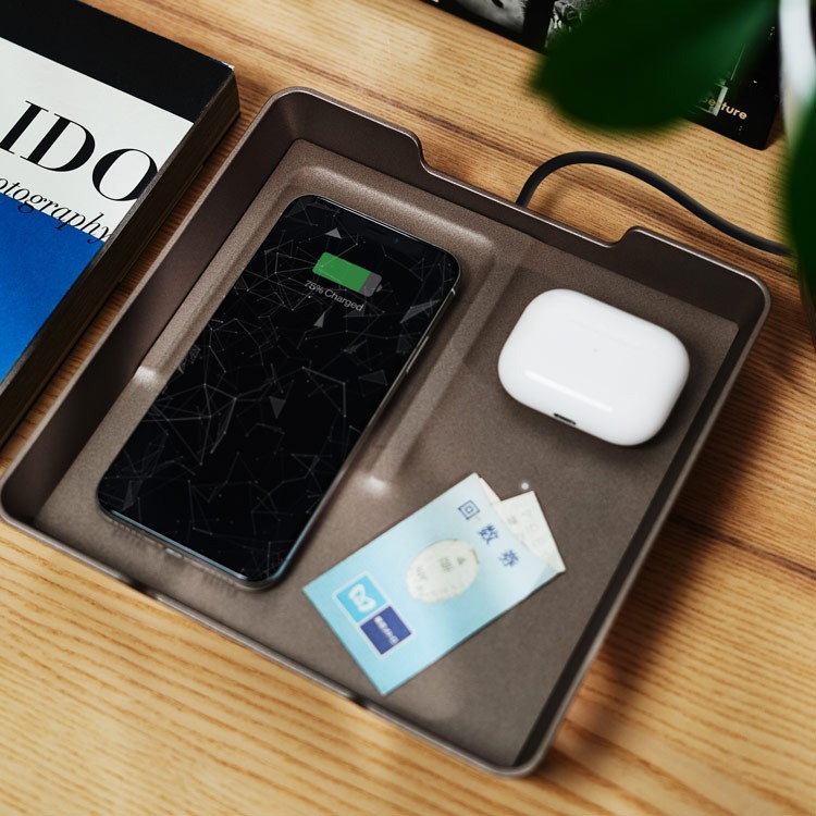 Einova 10W Wireless Charging Valet Tray for Qi-enabled Devices $20