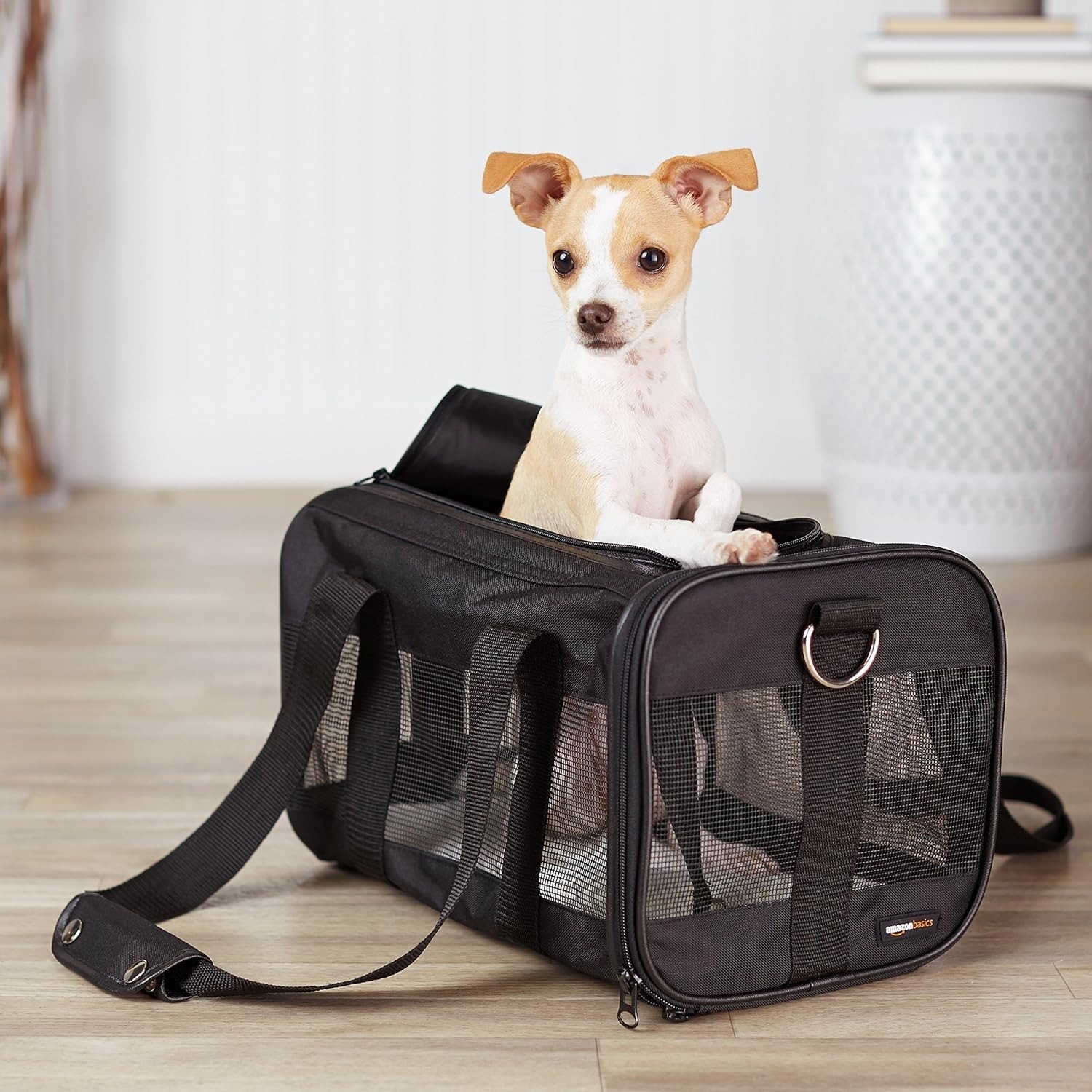 Amazon Basics SoftSided Mesh Pet Travel Carrier (Small, Black) 15 + Free Shipping