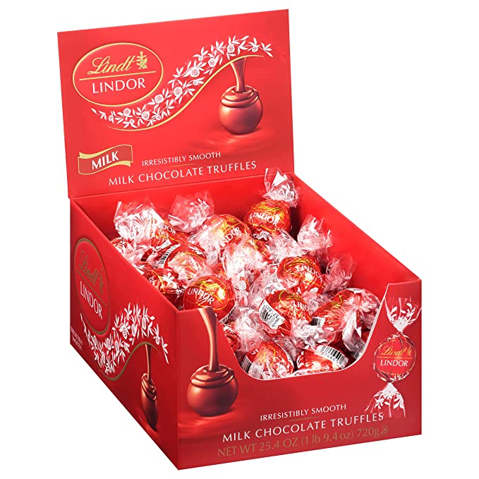 Lindt Chocolate Lindor Truffles, Milk Chocolate, 60 Count for $18.18 Plus Free Shipping
