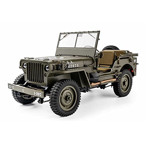 Fms Rochobby RC Car 1941 MB Scaler Willys Jeep Remote Control Crawler Military Truck 4x4 Offroad Vehicle with Transmitter Battery and Charger, $149.99