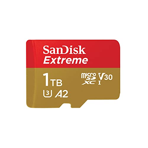 SanDisk 1TB Extreme microSDXC UHS-I Memory Card with Adapter - Up to 190MB/s, C10, U3, V30, 4K, 5K, A2, Micro SD Card- SDSQXAV-1T00-GN6MA $117.99 + Free Shipping