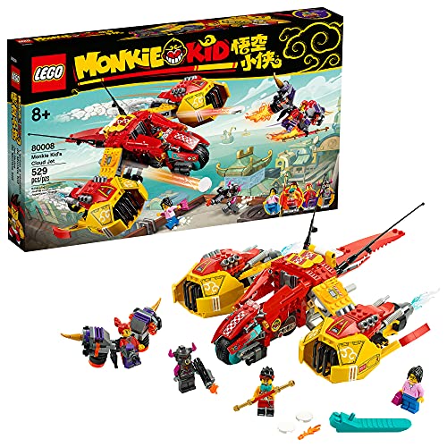 LEGO Monkie Kid: Monkie Kid’s Cloud Jet 80008 Aircraft Toy Building Kit (529 Pieces) Amazon Exclusive - $41.99 + Free Shipping