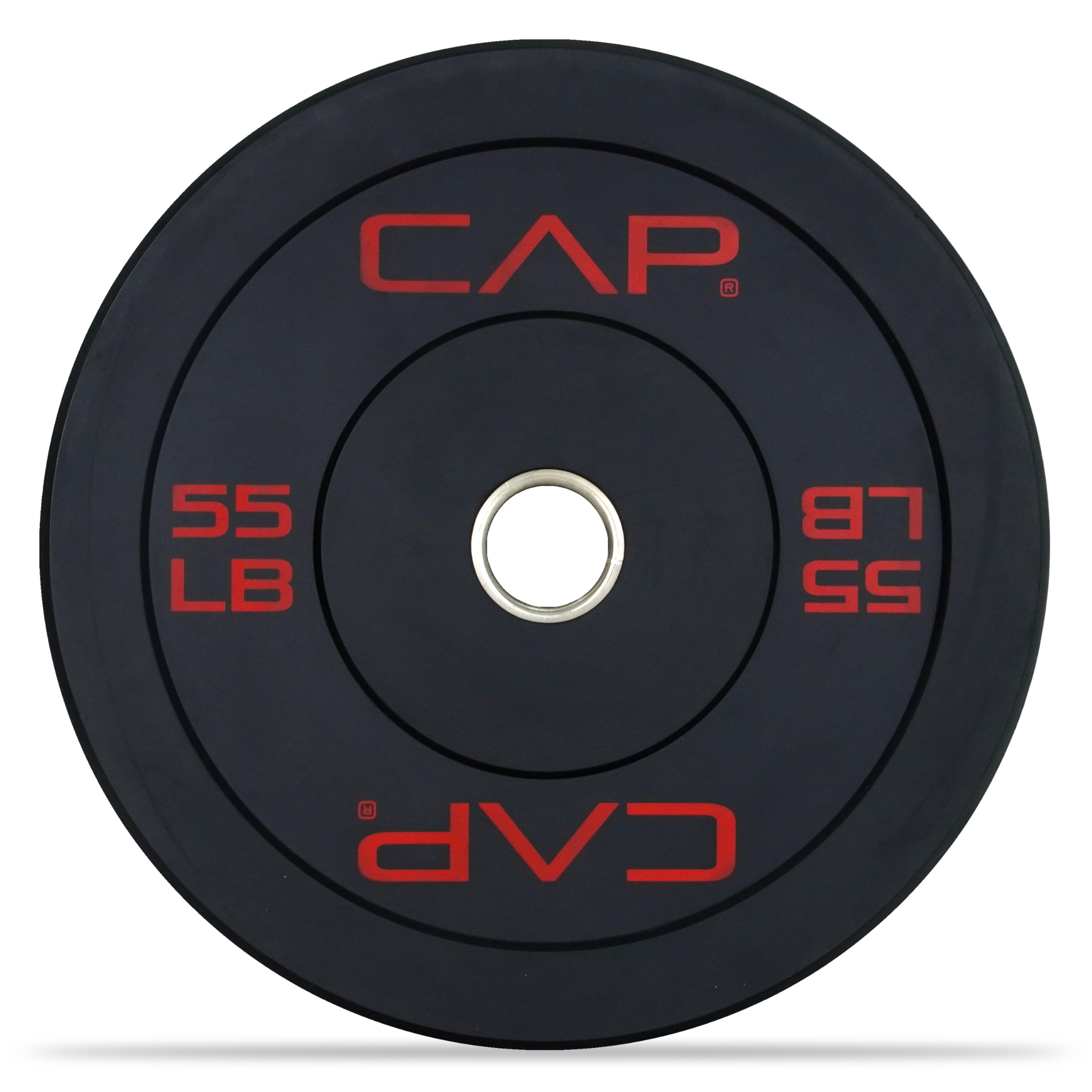 55lb CAP Barbell Olympic Rubber Bumper Weight Plate Single - $44.40