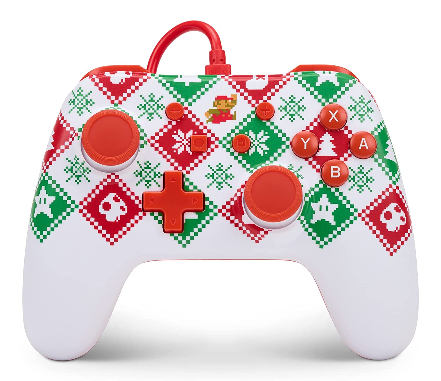 PowerA Wired Controller for Nintendo Switch (Mario Holiday Sweater) $12.45